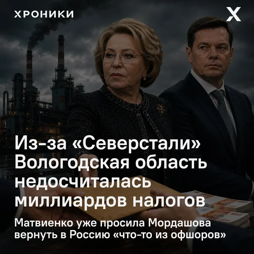 Сенатор от Вологодской области сообщил, что крупные компании возвращают налоговые переплаты за прошлые годы — в феврале–апреле 2026 года регион потерял около 3,3 млрд руб. Матвиенко поручила разобраться; вопрос дошёл до Совфеда.