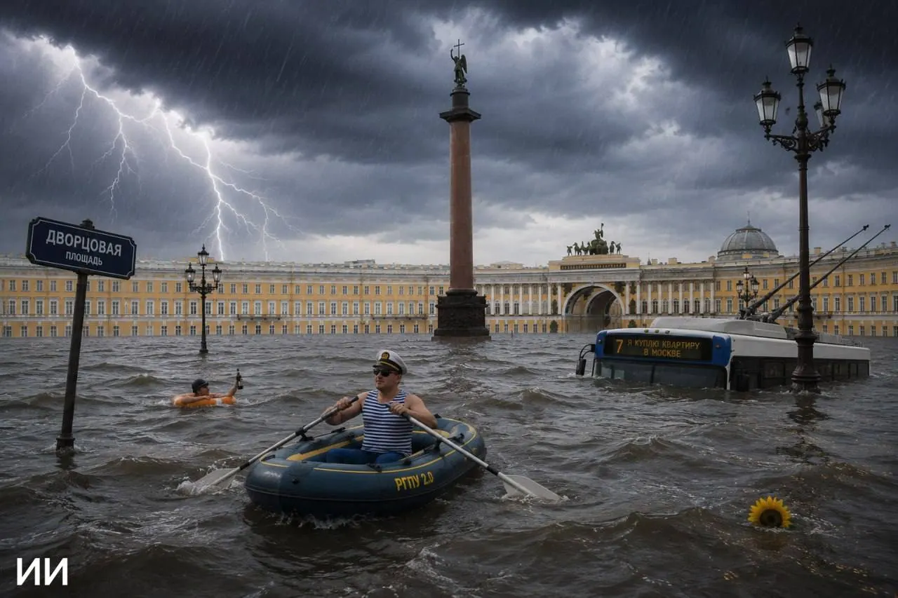 Мощный ливень с грозой принес в Санкт-Петербурге свыше трети месячной нормы осадков, из‑за чего план по осадкам был выполнен раньше срока.