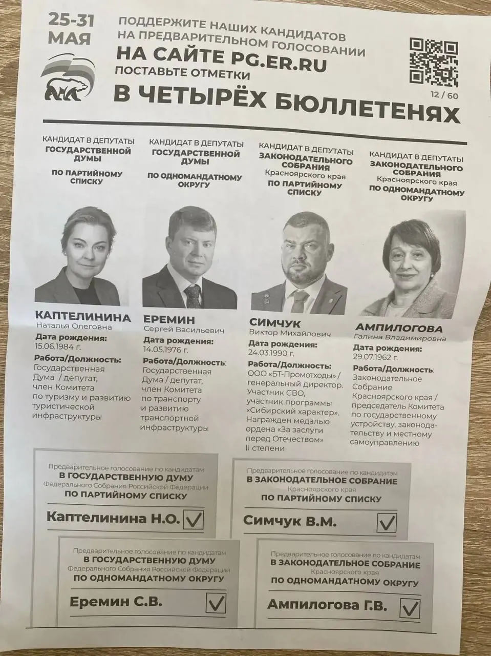 В администрации Назаровского округа разослали коммерческим предприятиям требования участвовать в праймериз «Единой России» и ежедневно отчитываться о явке. В качестве одного из кандидатов называют бизнесмена, которого связывают с ЧВК «Вагнер». Похожая практика фиксируется в других регионах.