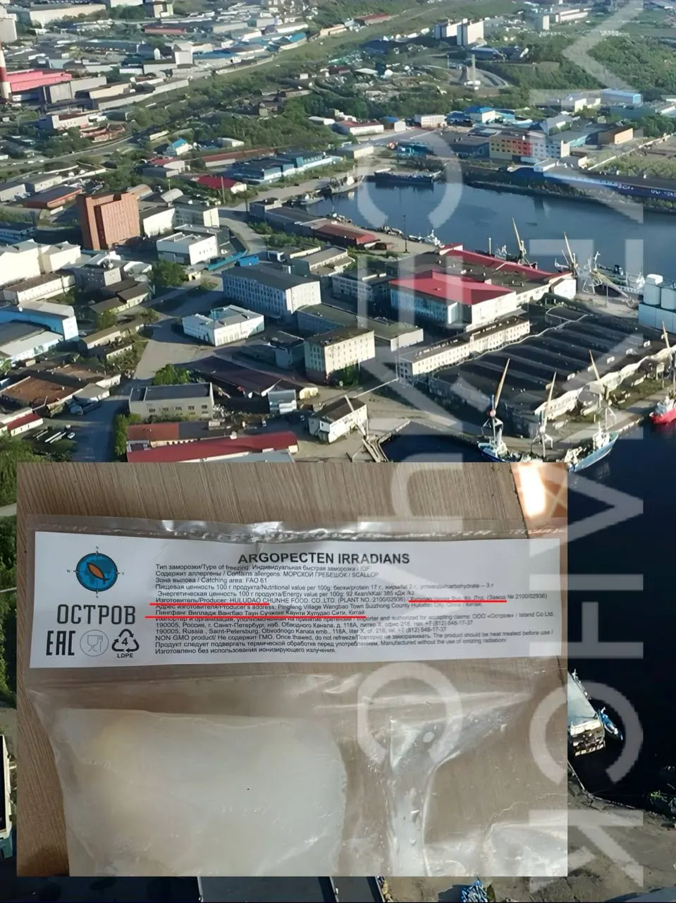 Покупатель в Мурманске купил гребешки у Рыбного порта, но на упаковке оказалось указано, что продукт произведён в Китае — инцидент вызвал вопросы о логистике и ценообразовании морепродуктов в регионе.