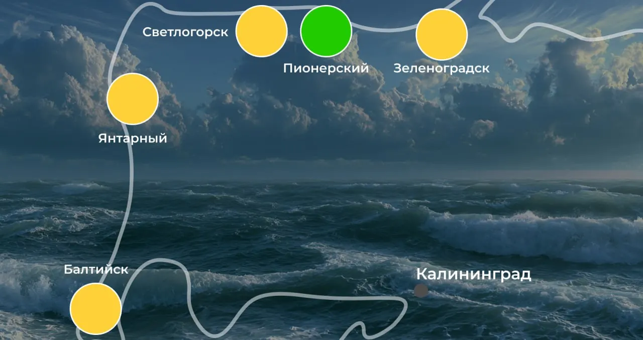 Сводка о флагах безопасности и температуре воды в прибрежных населённых пунктах Калининградской области на 24 июня.