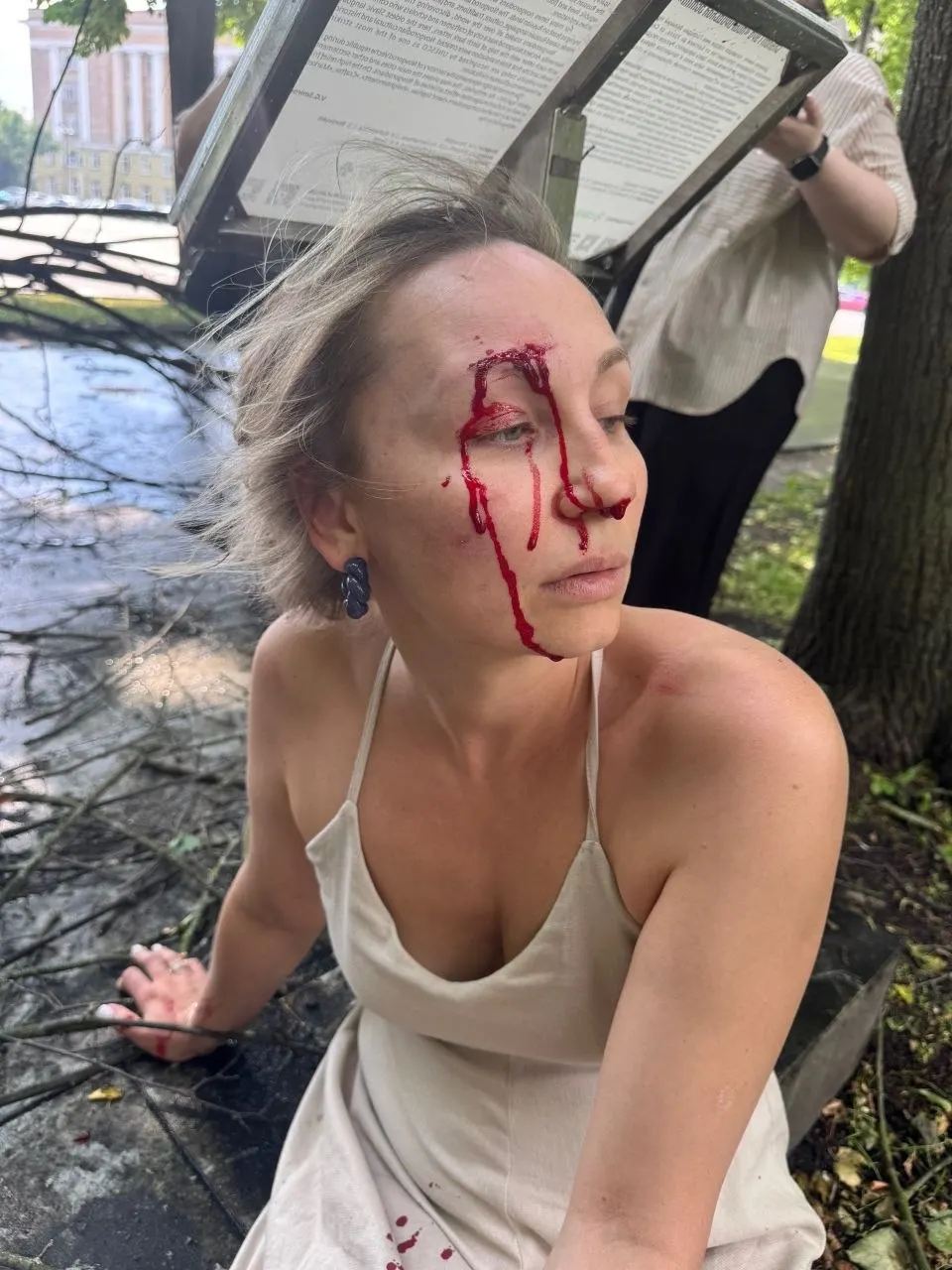 В центре Великого Новгорода на туристку в Кремлёвском парке упало сухое дерево. Следственный комитет начал проверку, вопросы есть к МАУ «Парки Великого Новгорода» и его директору.