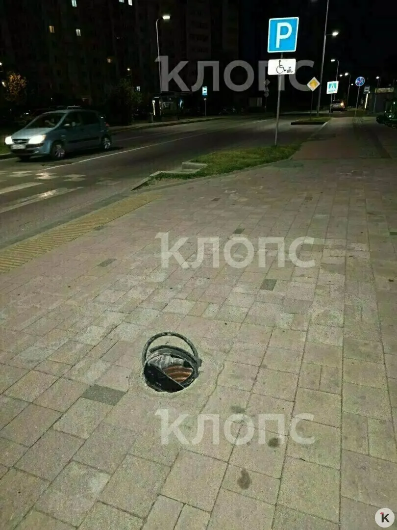 Ночью 28 июня на Автомобильной улице мужчина провалился под сломанную крышку люка; очевидцы призвали власти устранить опасные участки.
