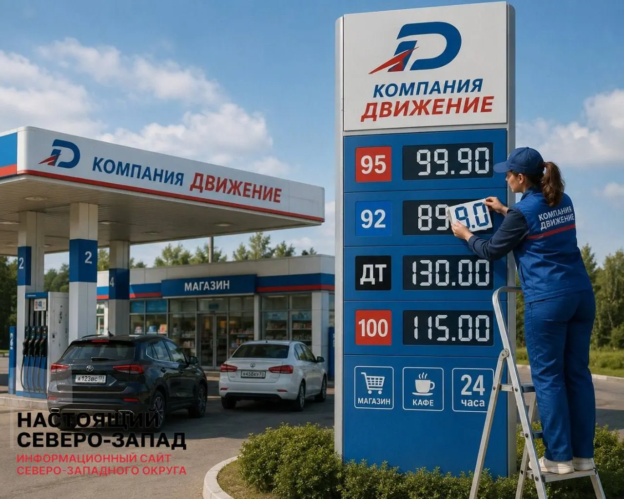 УФАС проверяет сети «Движение‑Коми» и «Компания 2000» на предмет необоснованного повышения цен: на некоторых заправках литр топлива вырос более чем на 40–60 рублей.
