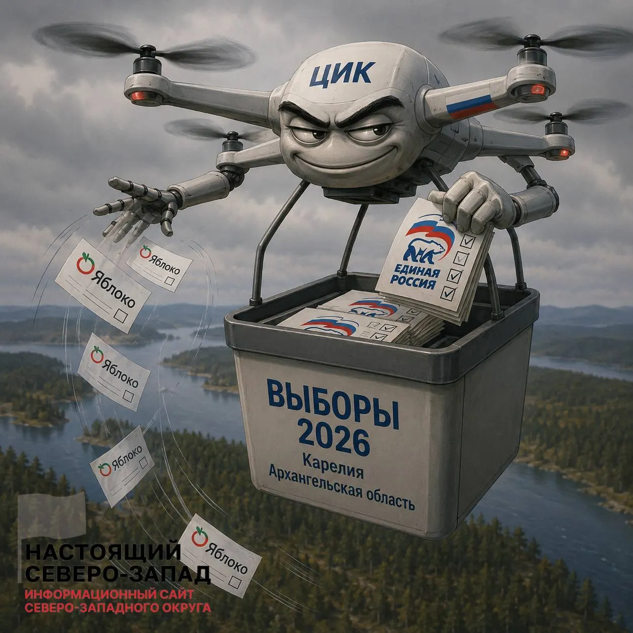 ЦИК намерен осенью 2026 года протестировать доставку избирательных бюллетеней и итоговых протоколов беспилотниками в труднодоступных районах Карелии и Архангельской области.