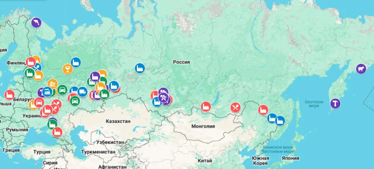 Интерактивная карта фиксирует остановки производств, массовые увольнения, задержки зарплат и перевод работников на неполный график от Калининграда до Камчатки.
