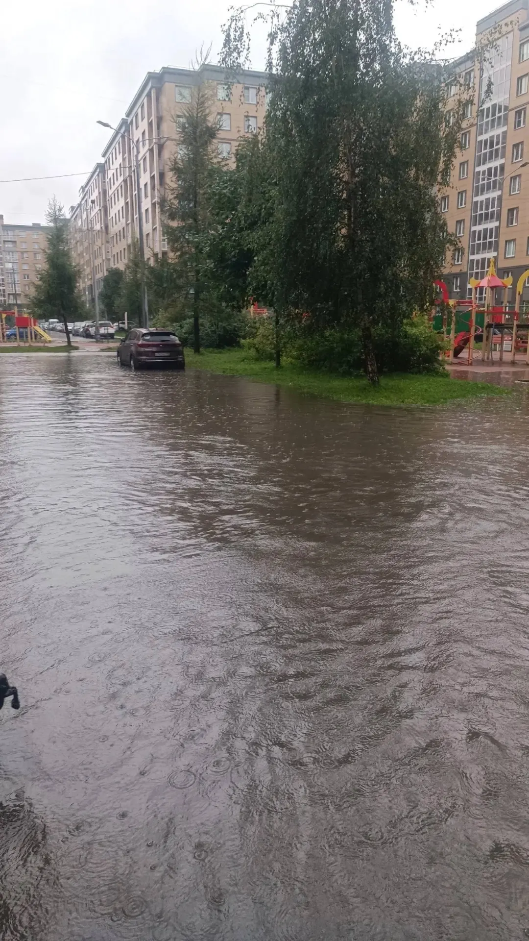 Сильный дождь вызвал частичную подтопку в Славянке и отключение электричества на Ростовской улице; водоканал объяснил ситуацию высоким объёмом осадков.