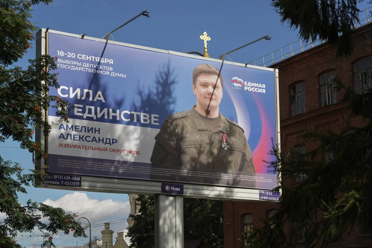 Перед выборами в городе появились билборды с двумя кандидатами: один из них — Александр Амелин, единоросс и бывший сотрудник специального подразделения, другой — Константин Чебыкин, депутат Закса, причастный к законопроекту о штрафах за «склонение к аборту».