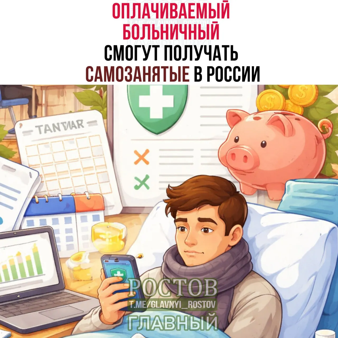 Самозанятые смогут получать выплаты по больничному: базовая сумма 35 000 ₽ при взносах 1 344 ₽ в месяц и повышенная 50 000 ₽ при 1 920 ₽. Оформление через «Мой налог», «Госуслуги» или СФР.