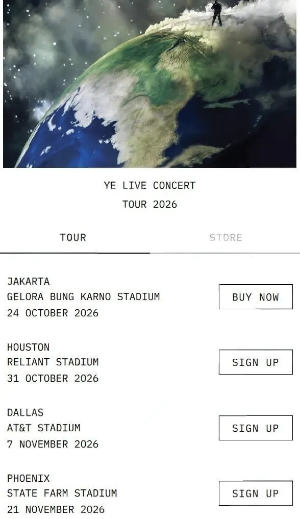 Концерт Канье Уэста в Санкт-Петербурге исчез из расписания тура Yeezy: заявку на проведение не подала площадка.
