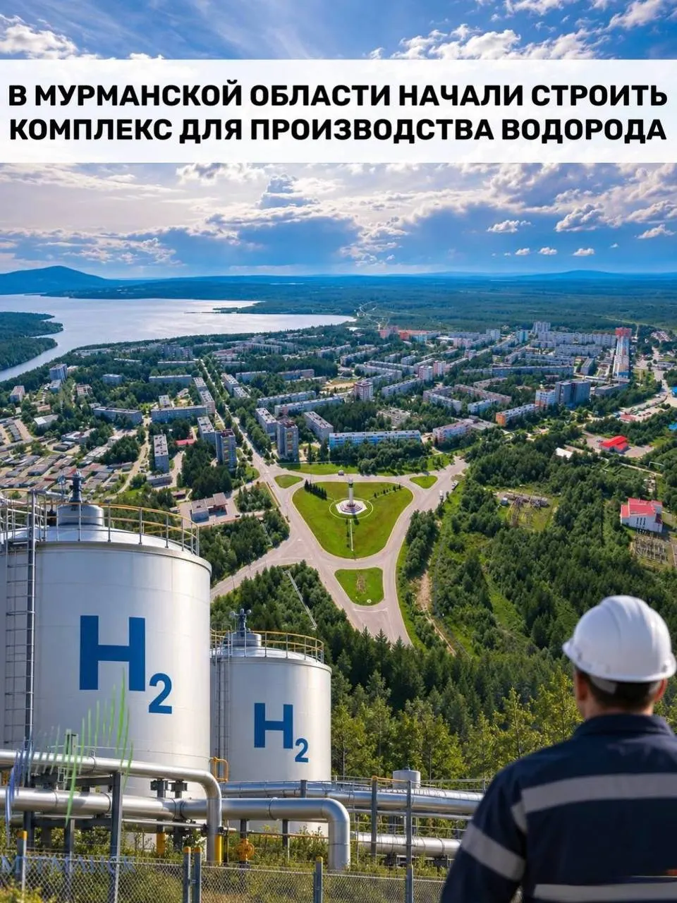 На Полярных Зорях начинается строительство испытательного комплекса для выработки водорода из воды методом электролиза; планируемый срок завершения — 2027 год, будут тестироваться способы хранения и транспортировки.
