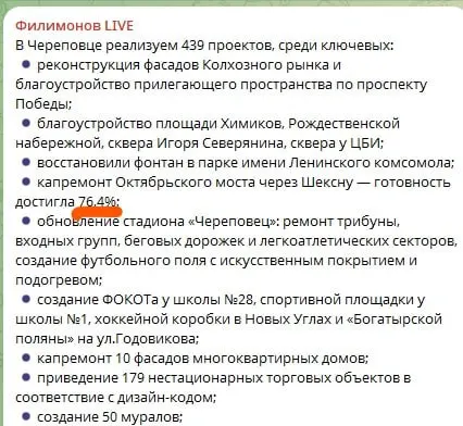 За два месяца ремонта моста в Череповце темпы составили 0,2%, вызывая вопросы к обещаниям властей.