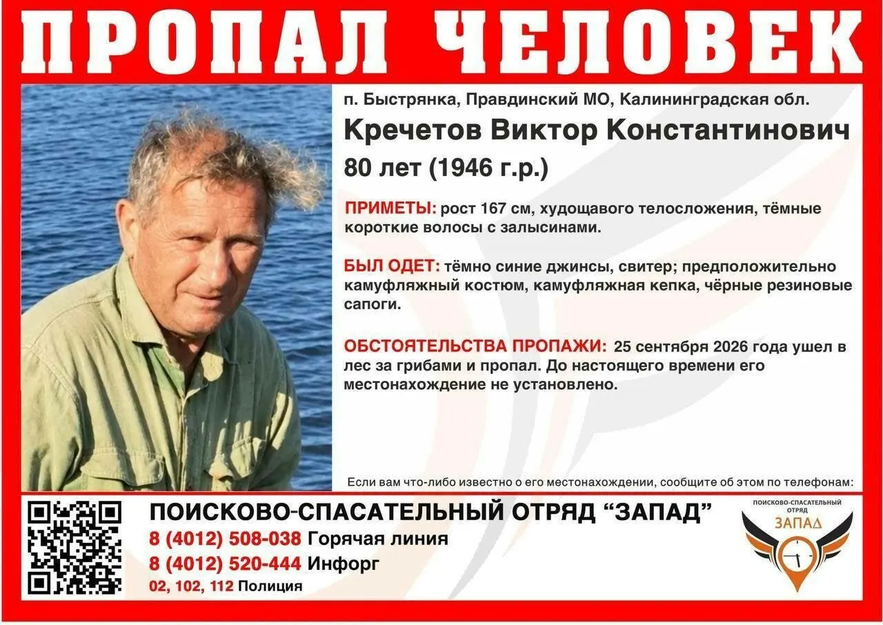 Семьи пропавшего пенсионера призывают жителей региона присоединиться к масштабным поискам, запланированным на воскресенье, 11 октября.