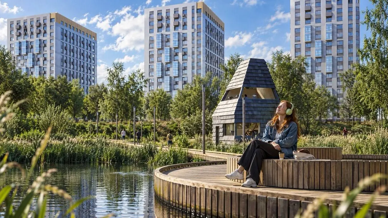 Строительство второй очереди жилого комплекса в Мурманске: планируется пять корпусов и благоустройство дворовой территории.
